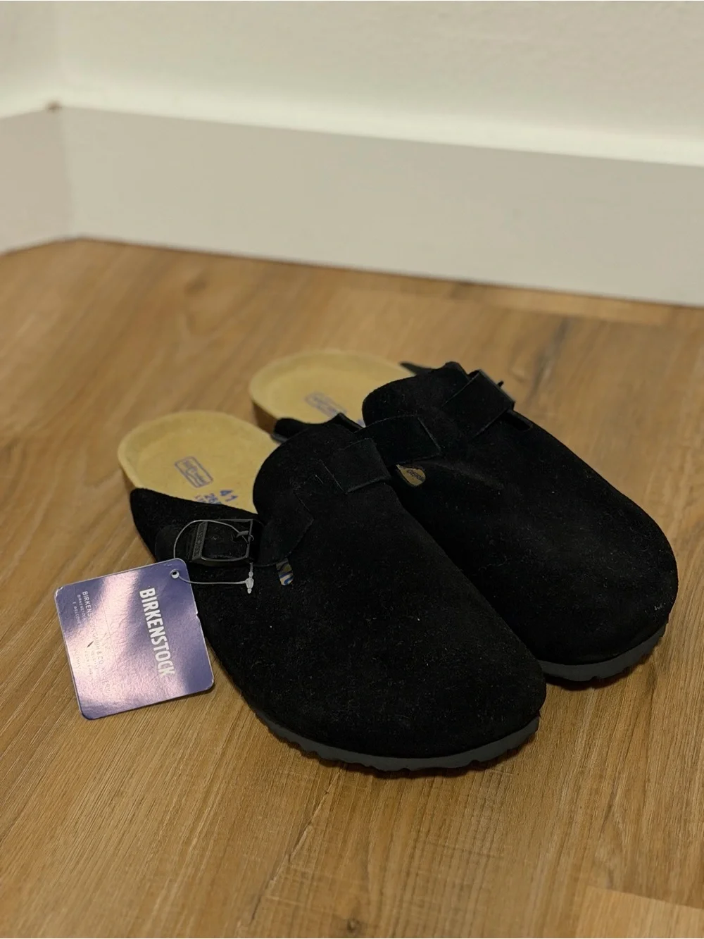 Birkenstock Boston Suede Slip-On Clog - Black